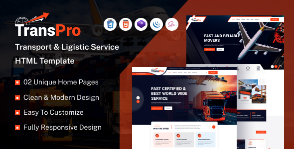 Transpro Transport Logistic Service Html Template By Wowtheme